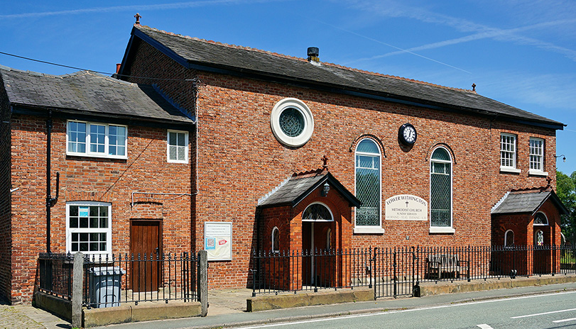 Photo of Lower Withington Methodist Church on a sunny day.